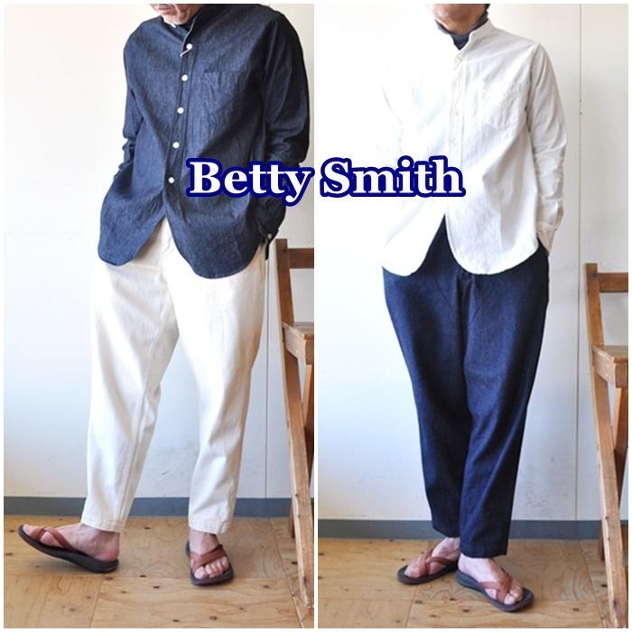 BettySmith ベティスミス ワイドテーパード アンクル丈パンツ　イージーパンツ　BSM-716D　｜blueline