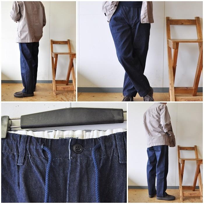 FOB FACTORY F0508 デニム トラックパンツ / イージーパンツ FOB FACTORY F0508 デニム トラックパンツ / イージーパンツ