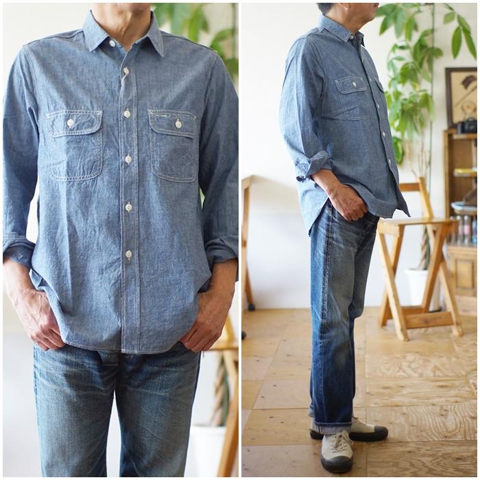 FOB FACTORY（エフオービーファクトリー） シャンブレーシャツ 3494