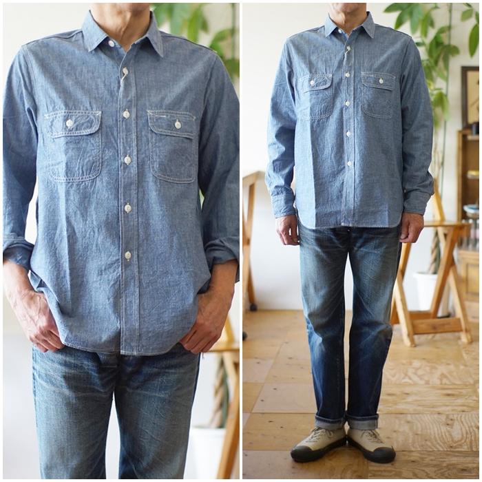 FOB FACTORY（エフオービーファクトリー） シャンブレーシャツ 3494