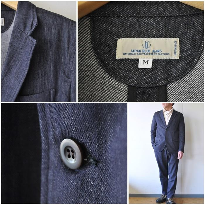 JAPAN BLUE JEANS ウール混紡 ネイビー ジャケット＆パンツセット あすつく】 BLUE JAPAN JEANS ジャケット＆パンツセット