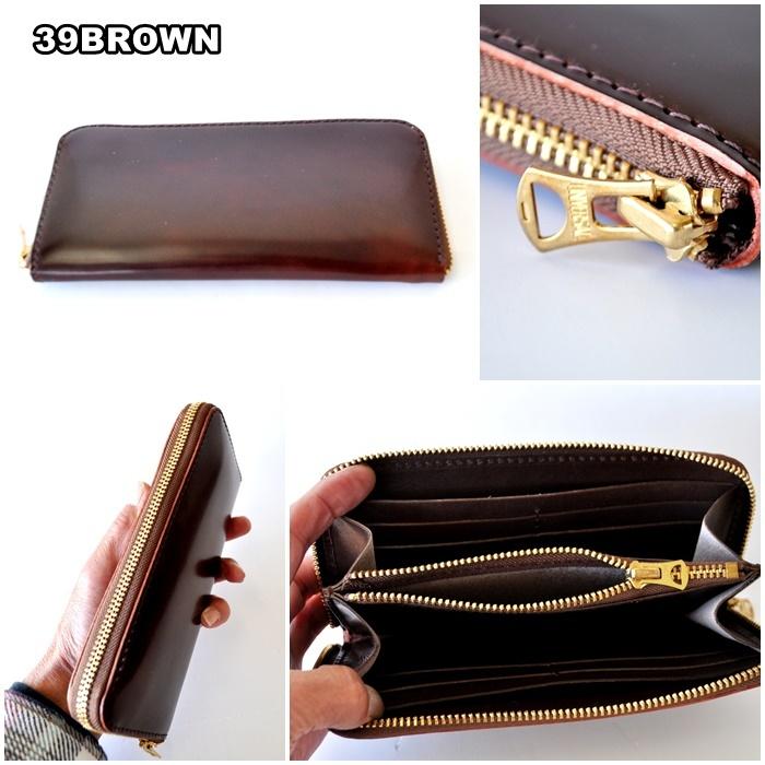 BARNS バーンズ コードバン ロングウォレット 長財布 LE4318 ラウンド  