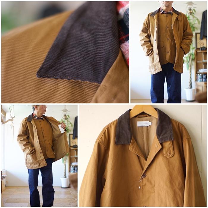 新品未使用　マニュアルアルファベット シャツコート　ジンジャーとブラウン MANUAL ALPHABET（マニュアルアルファベット） サージカバーオール