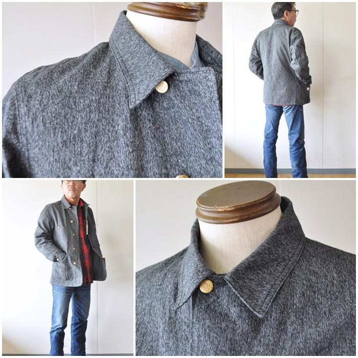 SUGAR CANE CANE シュガーケーン 9oz. BLACK COVERT WORK COAT SC14373