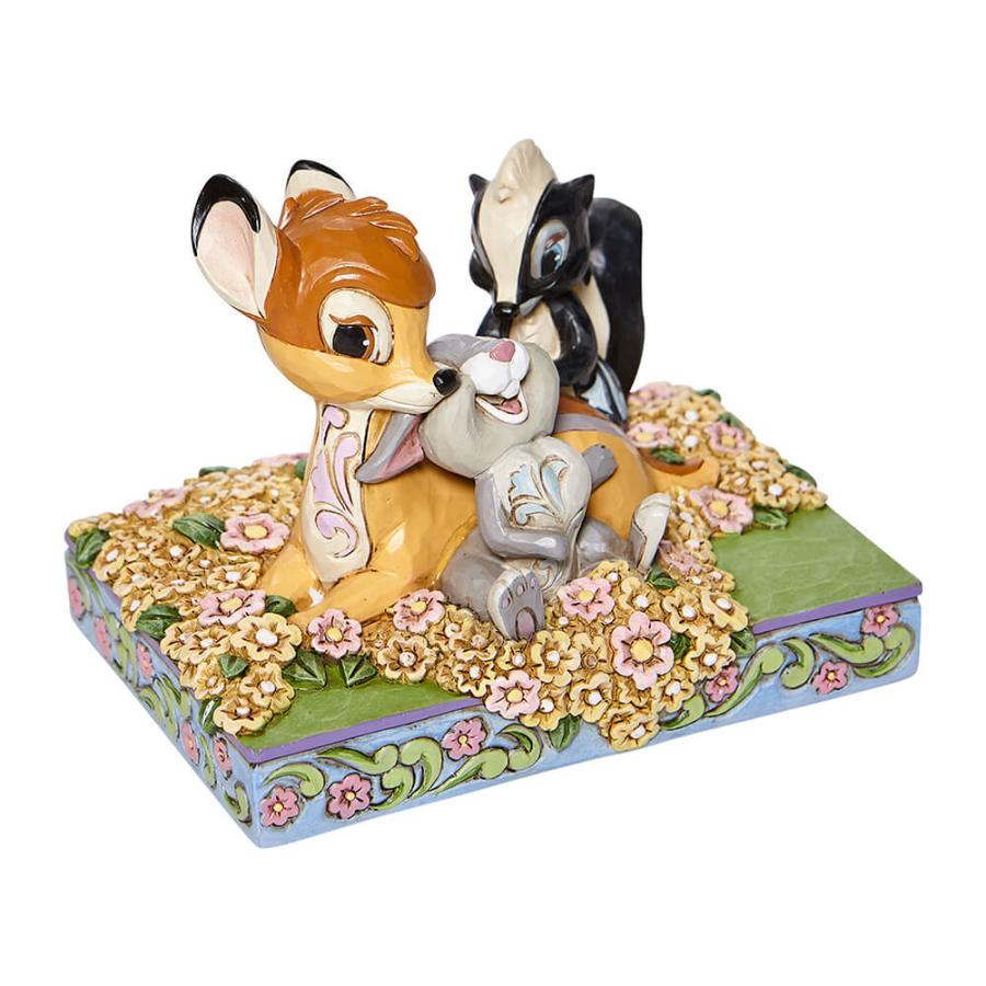 【JIM SHORE】フィギュア　 Disney Traditions −バンビ＆とんすけ&フラワー − | バンビ