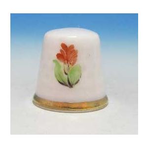 シンブル（指ぬき）ハンガリー ヘレンド  ブルー＆オレンジの花 | ヘレンド | 01