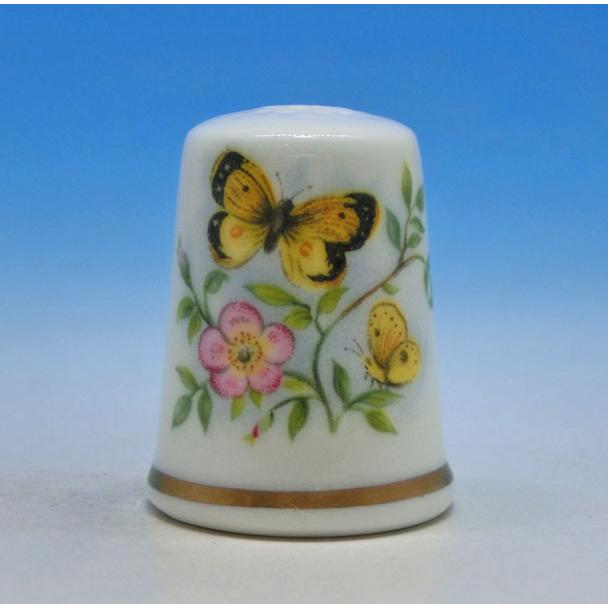 シンブル（指貫）イギリス　ロイヤルウースター　黄色の蝶＆花　 | 
