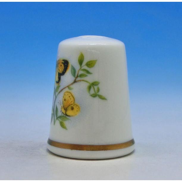 シンブル（指貫）イギリス　ロイヤルウースター　黄色の蝶＆花　 |  | 01