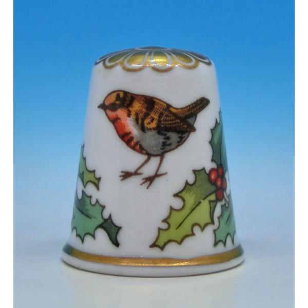 シンブル　（指貫）Spode 　スポード クリスマス チキン　ロビン　クリスマスホーリー |  | 02