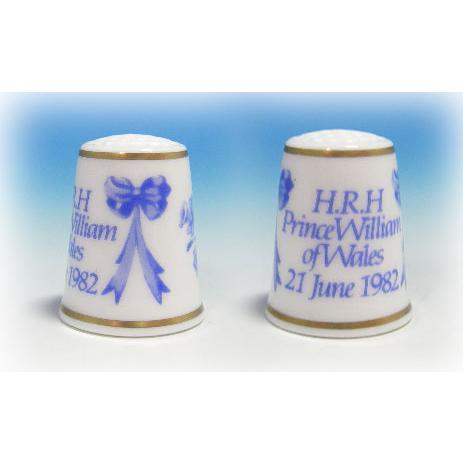 シンブル（指貫）イギリス　ロイヤルウースター　H.R.H.Prince William of Wales 1982　ウィリアム王子誕生記念 |  | 01