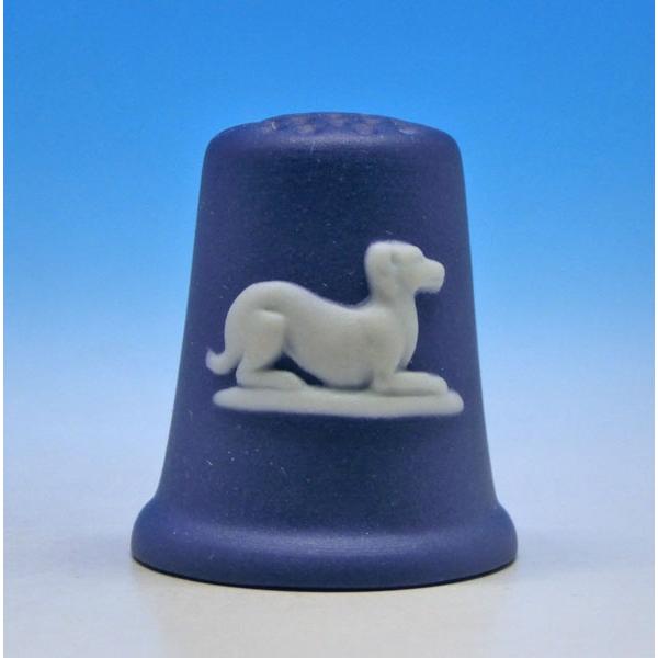国際ブランド シンブル 指貫 ウェッジウッド ポートランドブルージャスパー Egyptian Dog Saxon Blue エジプシャン ヘアレス ドッグ 訳ありセール格安 Esiba Tg