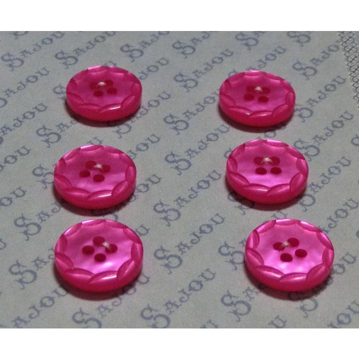 サジュー　SAJOU　ボタン　マゼンタ　6個セット |  | 01