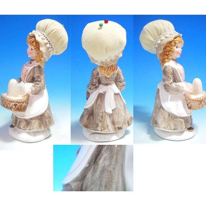 Schmid シンブルホルダー　ピンクッション付きドール 茶色のドレス |  | 01