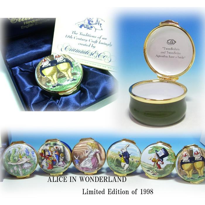 Crummles エナメル ボックス 不思議の国のアリス  TWEEDLE DEE AND TWEEDLE DUM | Disney | 01
