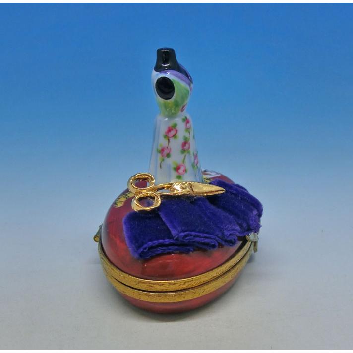 リモージュボックス　Carenton Porcelaine　薔薇のドレスとはさみ |  | 03