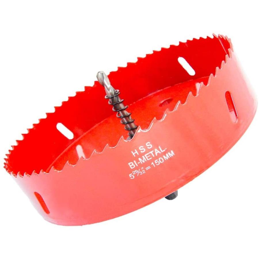 ホールソー バイメタル アルミ ドリルビット プラスチック 切削工具 切削直径150mm 木材などに 石膏ボード 穴あけ 鉄 77 Off 穴あけ