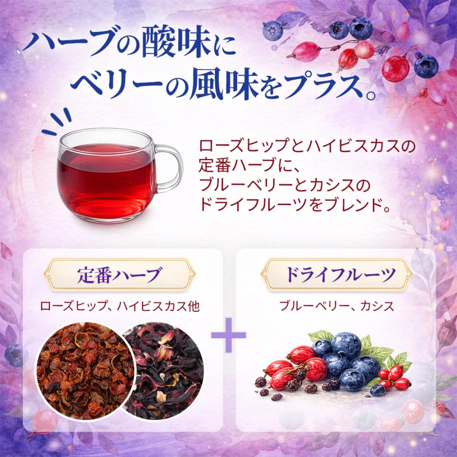 ハーブティー フルーツ ブルーベリー&カシス 2g×12包 ドライフルーツ