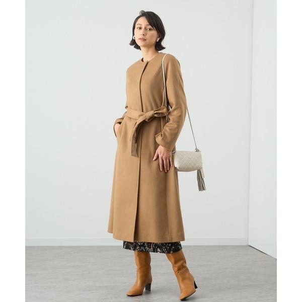 【美品】アナイ　カシミヤ100% ロングコート　イタリア製生地　キャメル　38 美品】アナイ カシミヤ100% ロングコート イタリア製生地 キャメル 38