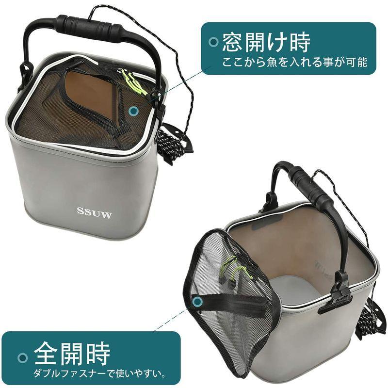 業界no 1 釣り バケツ 折りたたみ 水汲みバケツ ポータブル バッカン メッシュカバー付き ロープ付き Eva製品 アウトドア キャンプ ピクニック Materialworldblog Com