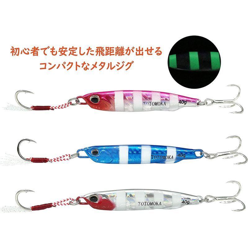 日本産 トトモカ Totomoka メタルジグ ルアー ジグ 3個 セット 10g 15g g 25g 30g 40g 60g 80g 100 Wantannas Go Id