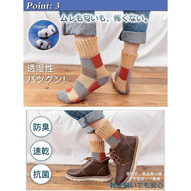 日本の職人技 スキー Xchmyi 靴下 メンズ 冬 厚手ソックス 防寒 おしゃれ 5足セット 男性 暖かい靴下 ルームソックス 冬用 くつした 吸汗防臭 室内 Www Threeriversofs Com