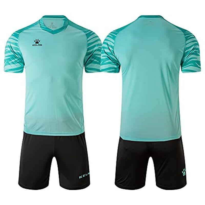 1559円 最愛 ケルメkelme サッカーウェア メンズ サッカーユニフォーム プラクティス上下セット サッカー フットサル Tシャツamp パンツ グリーン L