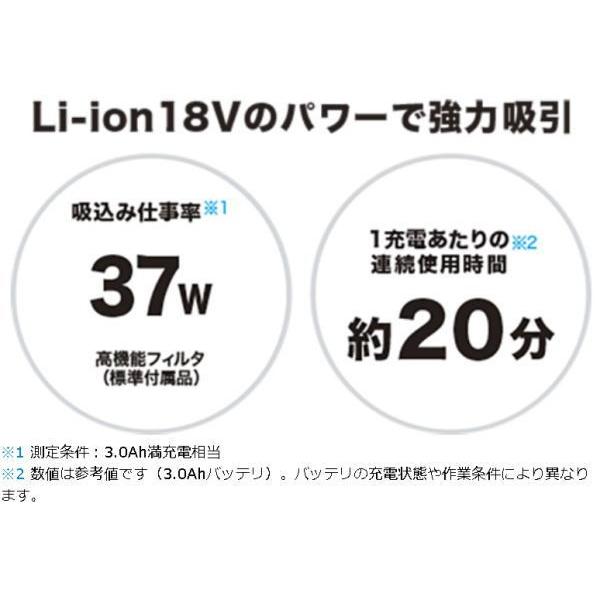 【送料込み】18V(3.0Ah) 充電式 クリーナ  マキタ CL180FDRF【460】｜bluepeter｜03