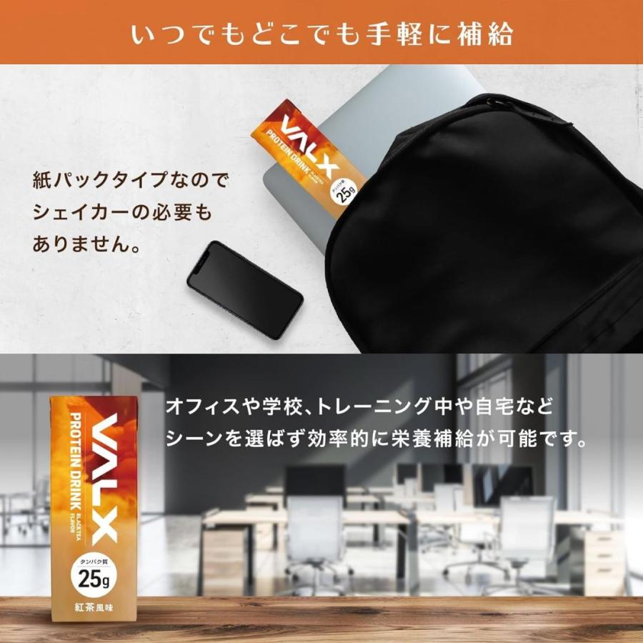 【賞味期限：2024年5月31日】【3ケース】VALX PROTEIN DRINK プロテインドリンク 紅茶風味 72本セット｜blueplum｜04