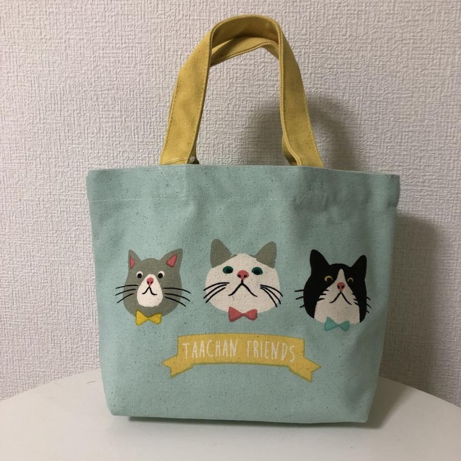 トートバッグ ターチャンパーティー ミニトートバッグ 内ポケット付き お散歩バッグ お散歩やお弁当にピッタリなサイズです 猫 ネコ ねこ 送料無料 030 雑貨屋ブルーリーフ 通販 Yahoo ショッピング