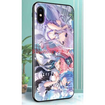 Re：ゼロから始める異世界生活 レム Rem 携帯ケース スマホケース 強化ガラス 耐久性 ガラスケース iPhoneケース 各機種対応 耐衝撃 全面保護｜bluerosestoa｜12