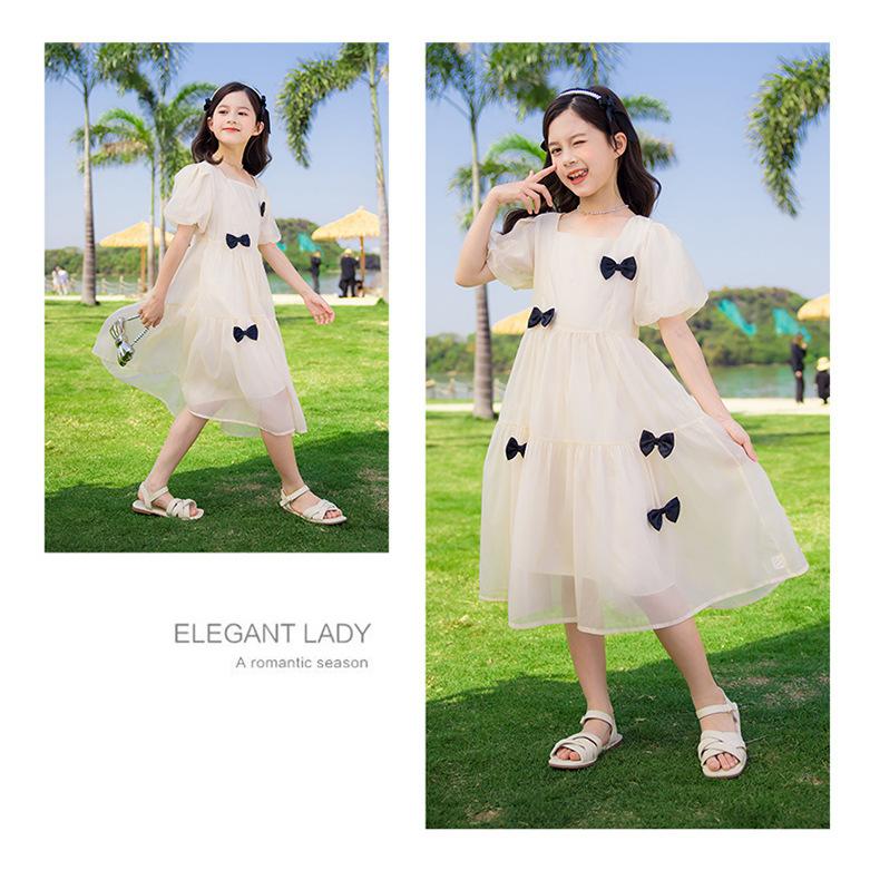 韓国子供服 女の子 ワンピース おしゃれ ワンピース 半袖 夏着 誕生日 結婚式 ワンピース プリンセス 発表会 同窓会 通学 お祝い プレゼント ページュ 110 160 魅了