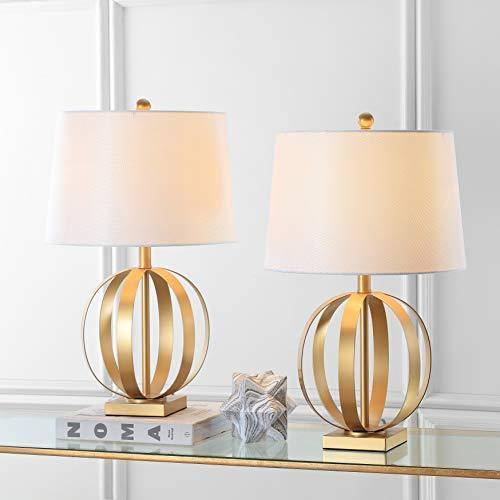 Safavieh Lighting Collection Euginia Sphere Gold 24.5-inch Table Lamp (Set of 2) by Safavieh