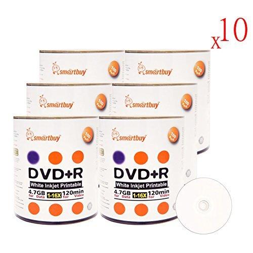 SmartBuy DVD + R 4.7?GB / 120min 16?xホワイトインクジェット印刷可能なハブRecordableブランクメディアディスク 6000-Disc ペンチ