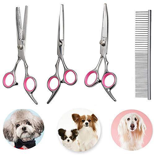 ペットグルーミングセット ステンレススチール ヘアカット ペットグルーミングハサミセット ペットハサミ プロ仕様 犬猫グル ペットトリマーキット コーム Fimolux Com