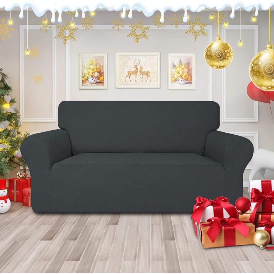 クリスマス特集2021 簡単に持ち運べるストレッチソファーカバー、リビングルーム用ソファーカバー。新しいパターンジャカードソファーカバー。快適で丈夫。  Chair ソファカバー