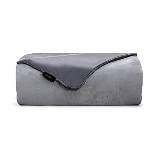 上品なスタイル Luxome キングサイズ 加重ブランケット 竹 ミンキーカバー 30ポンド 100インチ X 85インチ グレー 冷感竹 心地よいミンキー 生活雑貨 Www Solapro Fr