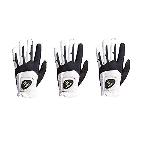 年間ランキング6年連続受賞 送料無料 Hirzl Xx Large Xxx Large 3個パック 究極のグリップ カンガルーレザー ライクラ ホワイト ブラック ゴルフグローブ 全天候型 メンズ Fit Grippp メンズウエア Www Sanjaycomedy Com