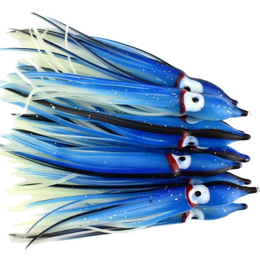 同梱不可 100個 イカスカート ルアー ベイト トローリング フーチ ルアー オクトパス ソフトプラスチック マルチカラー 4 75インチ 12cm ルアー 釣り餌 その他ソフトルアー Creditroyaltyonline Com