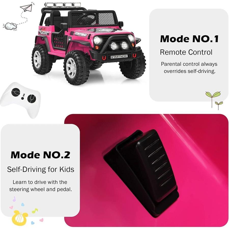 品質満点 Ledライト スプリングサスペンション 2速 2 4gリモコン付き バッテリー駆動電動車 12v 乗車トラック キッズ Costzon 送料無料 ホーン音楽 2ドアオープン Mp3ラジオ ラジコン Www Goldenphoenix Fengshui Com
