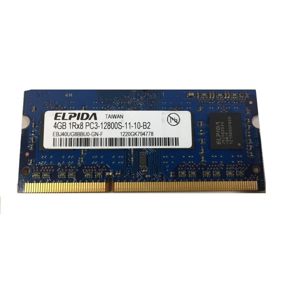 ノート用メモリ ELPIDA 1R×8 PC3-12800S DDR3 1600 4GB 中古メモリ