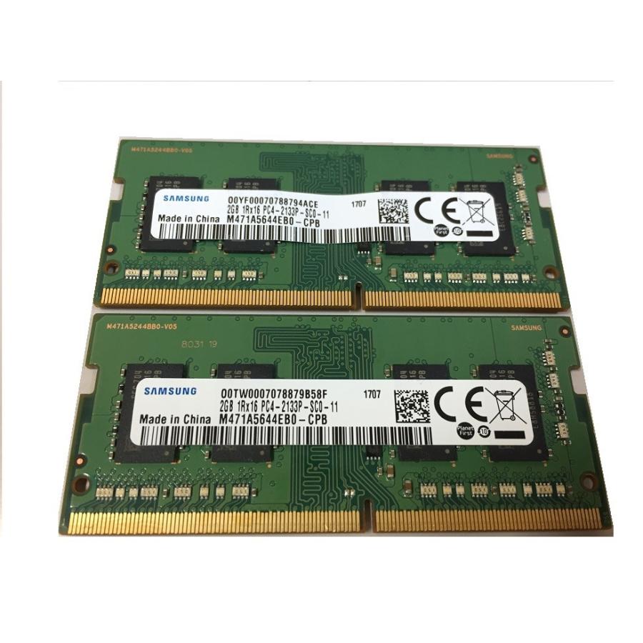 ノートPC用メモリ SAMSUNG PC4-2133P DDR4 17000 1R×16 2GB 2枚組 計