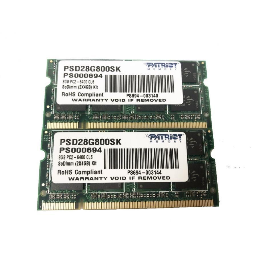 希有品 Patriot Ddr2 800 正式対応dramチップ搭載 4gbx2 Pc2 6400s 4gb Ddr2 800 Psd28g800sk 送料無料 １か月保証 中古 Ki Ram 127 E Sky 中古pc専門店 通販 Yahoo ショッピング