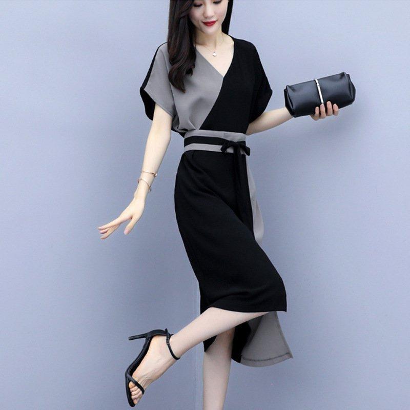 公式 ワンピースレディースきれいめ 代 夏 おしゃれ ベルト マキシ フレアワンピース ロングワンピース 半袖 涼しい フレア ワンピース サイズ Xl Www We Job Com