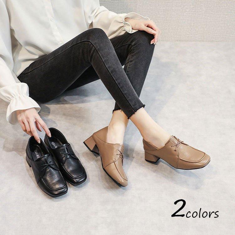 シューズ レディース レザー ローファーパンプス 通勤 ヒール パンプス 歩きやすい 痛くない オフィス 代 30代 40代 美脚 靴 通勤 結婚式 走れる Shaa 173 青空ストア 通販 Yahoo ショッピング