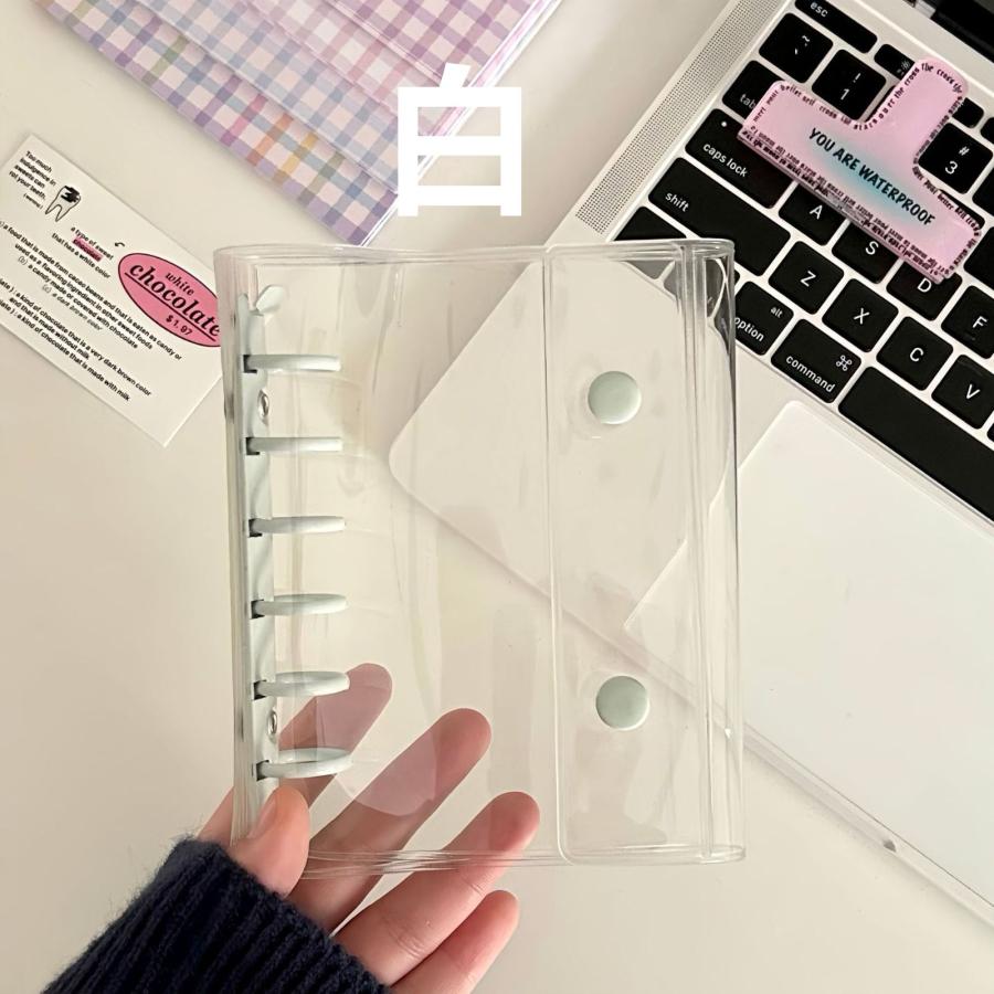 シール帳 バインダー A8サイズ キーホルダー穴付き リフィル 10枚