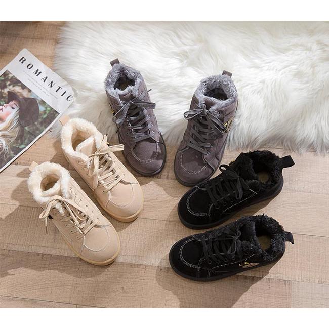 裏ボアシューズ レディース ムートンブーツ 裏ボア スニーカー 裏起毛 フラットシューズ 女性 ショートブーツ スノーブーツ アンクルブーツ Bjs4840 Bluestar 通販 Yahoo ショッピング