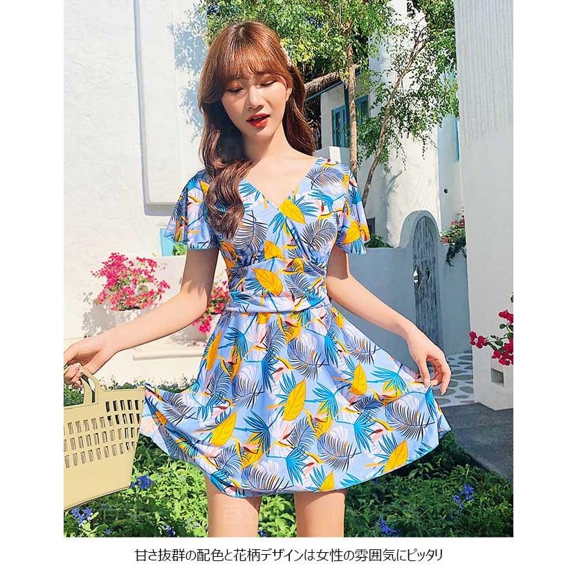 水着 レディース 水着ワンピース 花柄 ビキニ スイムウェア 水泳服 ワンピース 胸パッド付き ワイヤー無し 女性 温泉 海 ビーチウェア Bjt5667 Bluestar 通販 Yahoo ショッピング