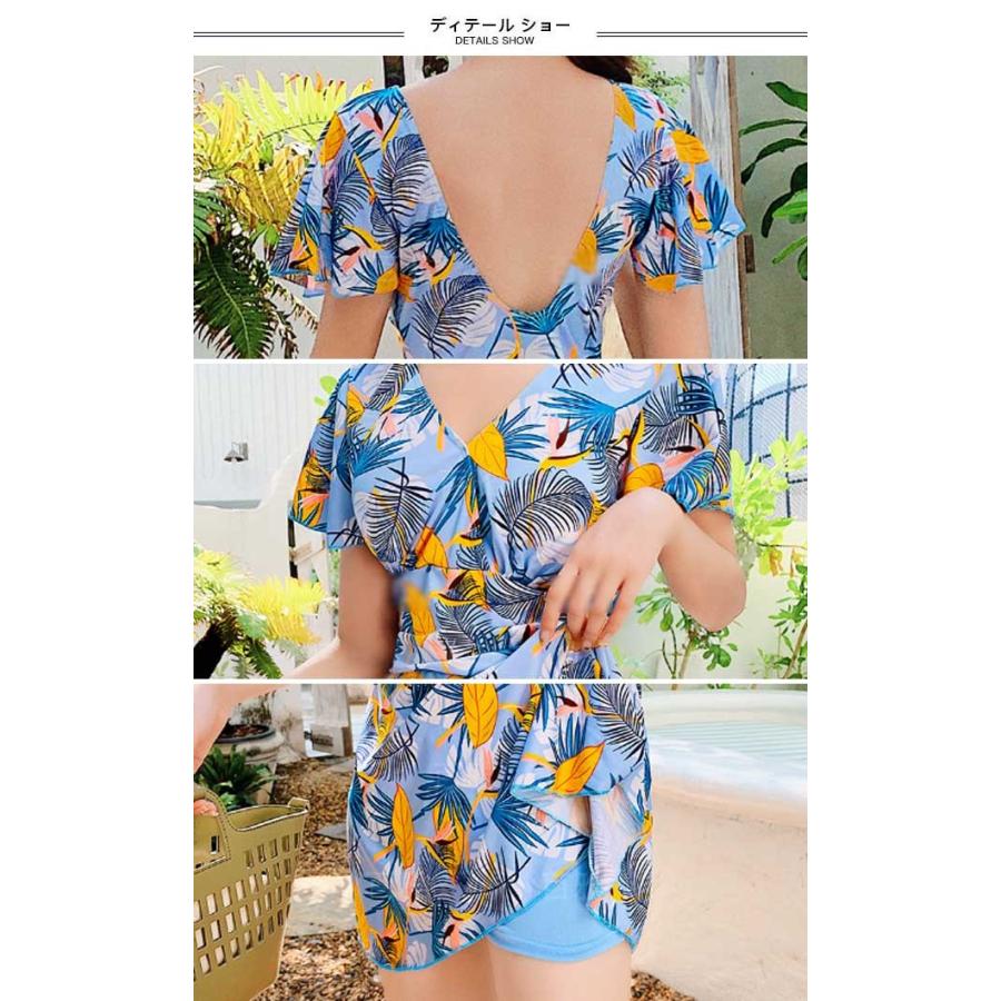 水着 レディース 水着ワンピース 花柄 ビキニ スイムウェア 水泳服 ワンピース 胸パッド付き ワイヤー無し 女性 温泉 海 ビーチウェア Bjt5667 Bluestar 通販 Yahoo ショッピング