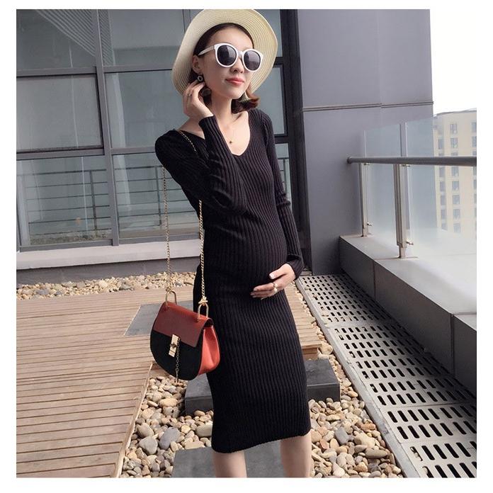 ニットワンピース インナーワンピース つなぎワンピース タイトワンピース マタニティワンピース レディース マタニティ服 無地 秋新作 Egt319 Bluestar 通販 Yahoo ショッピング