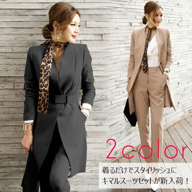 上下セット スーツジャケット パンツ 2点セット セットアップ ジャケット パンツ レディース スーツ 19春新作 Eyt093 Bluestar 通販 Yahoo ショッピング